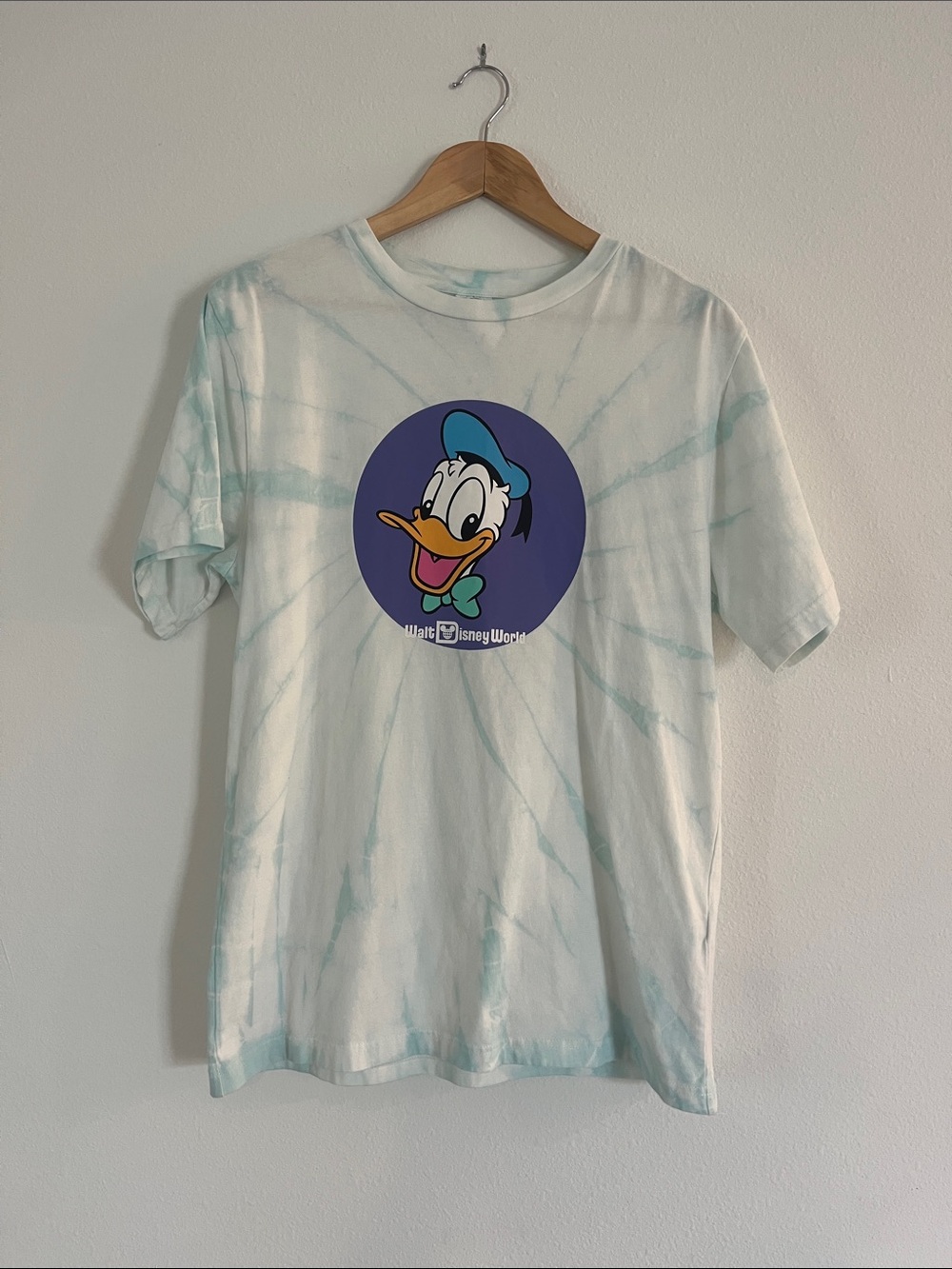 Disney Donald Duck Blue Tie Dye Short Sleeve T-Shirt